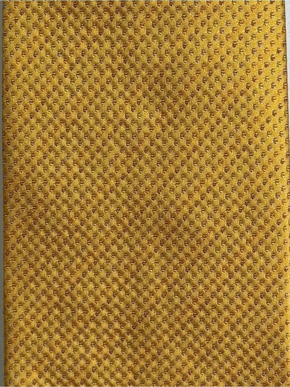 Classic Solid Yellow Men's Tie - Picture 6 of 6